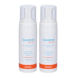Candinet Act 2% Active Cleansing Foam for Daily Intimate Care, Acidic and Balancing Effects of the Intimate Ecosystem, 2 Bottles of 150 ml Cad