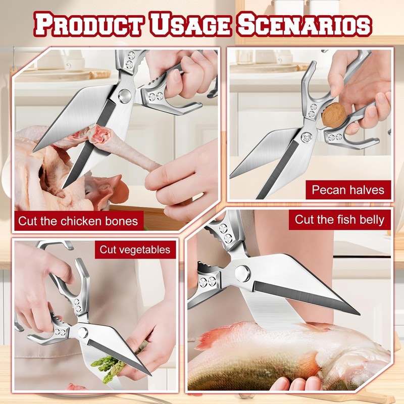 Multifunctional Heavy-Duty Kitchen Shears, 2025 New Heavy Duty Kitchen Scissors