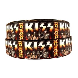 Classic Rock Band Themed 1" Wide Repeat Ribbon Sold in Yard Lots (3 Yards)