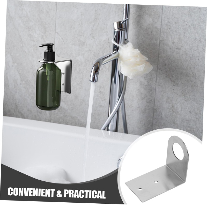 SHOWERORO Stainless Steel Soap Dispenser Holder Wall Mount Bathroom Organiser