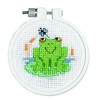 Janlynn 21-0985 Round Kid Stitch Soggy Froggy Mini Counted Cross