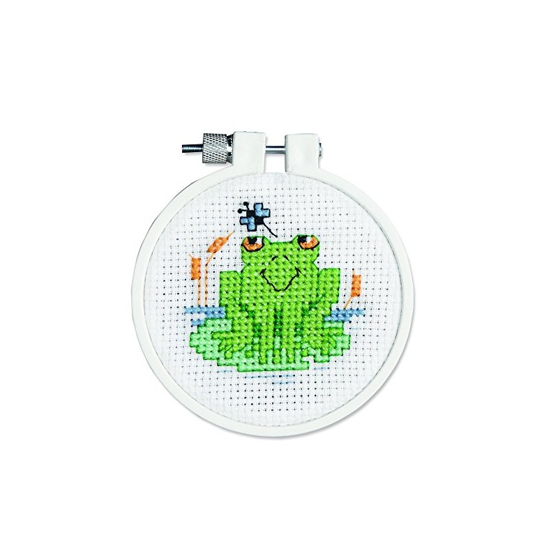 Janlynn 21-0985 Round Kid Stitch Soggy Froggy Mini Counted Cross