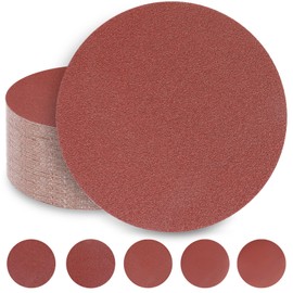 Sruhrak 180mm Sanding Discs 10 X 40/60/80/120/240 Mixed Grit Sanding Disc Pads for Drywall Sander Random Orbital Sander Sanding Giraffe (50 Pieces)