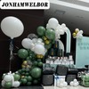 Jonhamwelbor White Balloons 12inch 100 Pack Matte White Latex Helium