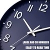HZDHCLH Wall Clock 12 Inch Silent Non Ticking Clock for