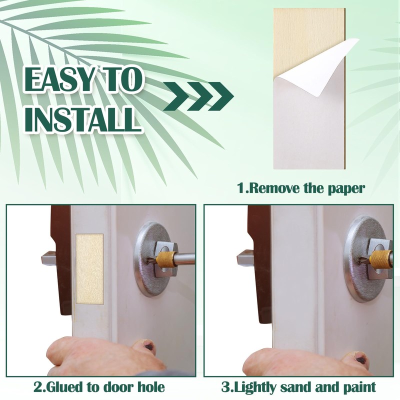 Weysat 8 Pcs 1" x 2-1/4" Door Edge Hole Filler