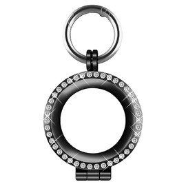 Richpapa Metal Anti-Lost Airtags Case Keychain (Black) - Portable Aviation Keychain Easy to Hang Anti-Lost Protective Cover Box Scratch Resistant Stylish Simplicity Suitable for AirTag