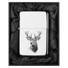 ROLYAD Lighter in Black Silk Lined Gift Box Deer (Chrome)