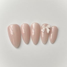3+1 Ballet Core Handmade Nail Tips - Long Point / 3+1 발레코어 수제네일팁 - 롱 포인트