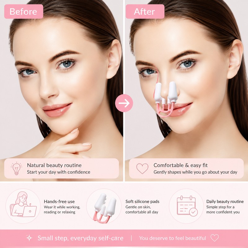 Silicone Nose Shaping Clip Set for Beauty Routines – Portable