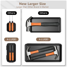 【More Larger Size】A-LUGEI【69Pcs】【5 Size】 Tool Box Organizer Tray Divider Set, 【Black】 Desk Drawer Organizer, Garage Organization and Storage Toolbox for Rolling Tool Chest Cart Cabinet WorkBench Parts