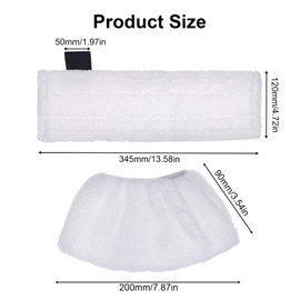 Eagles Steam Mop Replacement Pads (5 Mop Cloth and 5 Cloth Cover) Compatible with Karcher SC Steam Cleaner Microfiber Mop Cloth Steam Pocket Mop Pads Set for SC Floor Nozzle SC2 SC3 SC4 SC5