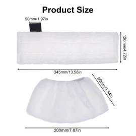 Eagles Steam Mop Replacement Pads (5 Mop Cloth and 5 Cloth Cover) Compatible with Karcher SC Steam Cleaner Microfiber Mop Cloth Steam Pocket Mop Pads Set for SC Floor Nozzle SC2 SC3 SC4 SC5