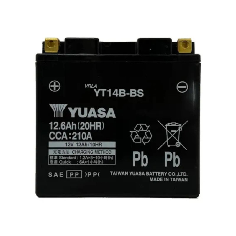 Yuasa YT14B-BS Maintenance-Fr