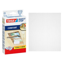 tesa fly screen Comfort Velcro tape for roof windows, white, 1,2m: 1,4m