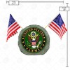 Red Carpet Studios Military Garden Stone with Flags, 10", United