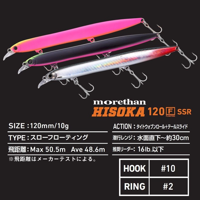 Daiwa Sea Bass Lure Morethan Hisoka 120F-SSR Orange Pearl Gigo