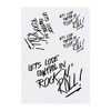 4 x 'Rock & Roll' Temporary Tattoos - Water Resistant,
