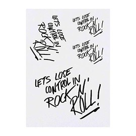 4 x 'Rock & Roll' Temporary Tattoos - Water Resistant, Skin-Safe, Non-Toxic Transfers, Mixed Sizes (TO00008400)