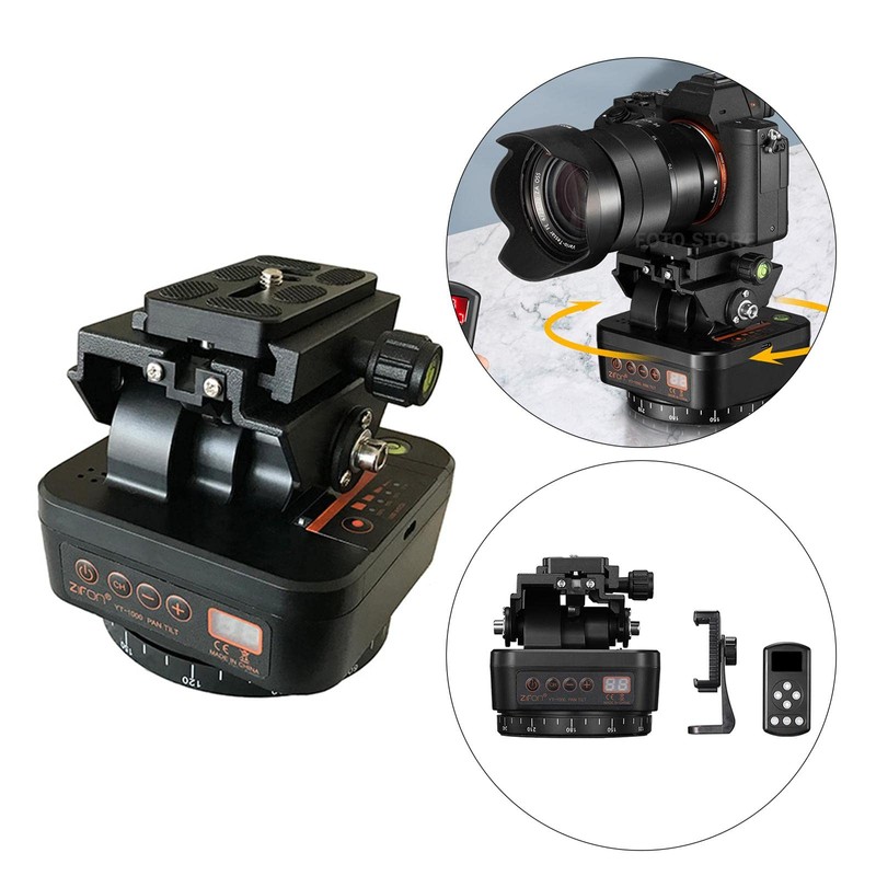 Video,Remote Control Pan Tilt Head for Phones, Lens, Action Cameras,Mirrorless