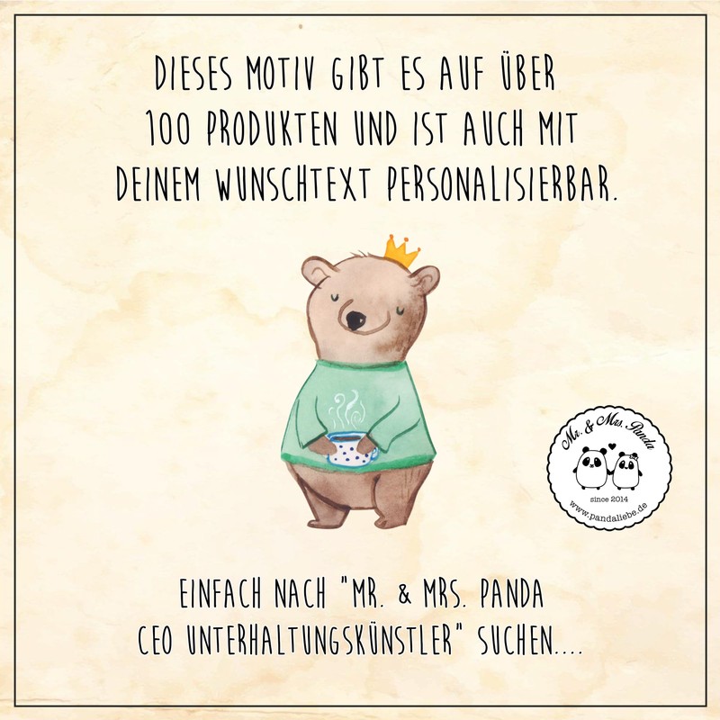Mr. & Mrs. Panda Tragetasche CEO Unterhaltungskünstler - Geschenk, Netzwerk,