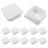 Hordion 12 Pcs 2" Square Plastic Plugs, White Tubing End