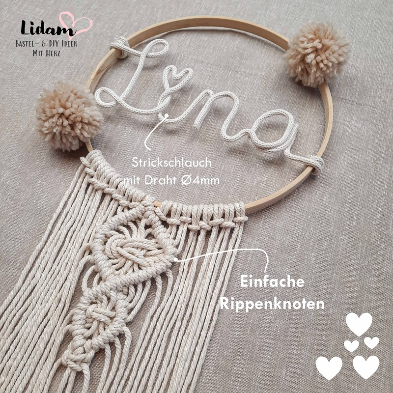 LIDAM Macrame Name Ring as a Simple Craft Set –