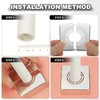 HARFINGTON 2pcs Wall Split Flange 0.79" (20mm) Plastic Square Adjustable