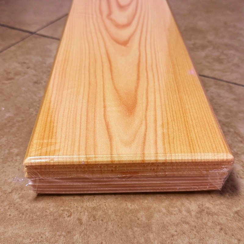 DIY Glue Up P02- Foam Ceiling Tiles Panel/Planks Pine Wood,