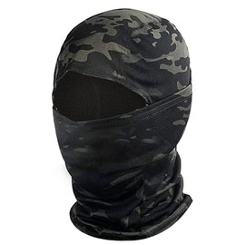 BLIENCE Military Camo Face Mask Bandana Balaclava Hood Headwear for Men Women Tactical Training Cycling Ski Wind-Resistant Hunting