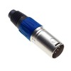Keple 5 Pole XLR Plug, Blue - Male Audio Mic