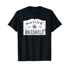 Native Masshole Massachusetts MA 1788 Vintage Distressed T-Shirt
