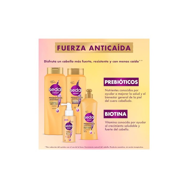 Sedal Crema para Peinar con Prebióticos y Biotina, Blanco, 300