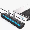 Total Supplier Conector Hub Multi Contacto 7 Puertos Usb Switch