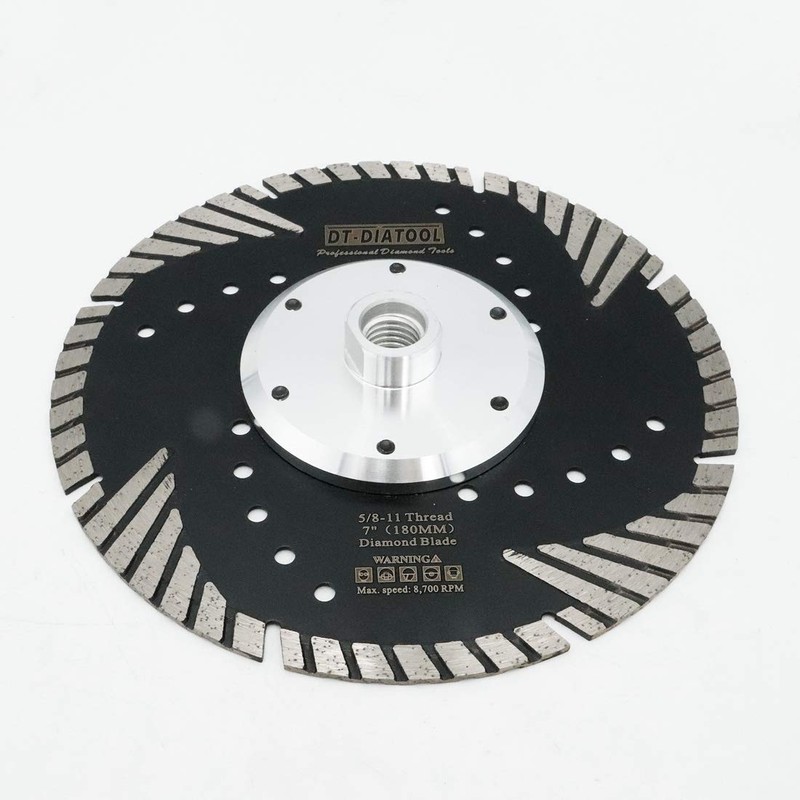 DT-DIATOOL 7 Inch Diamond Turbo Blade Cutting Granite Marble Concrete