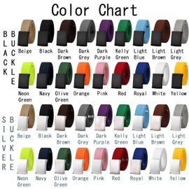 Cinturón de lona totalmente ajustable para adaptarse a cinturón de golf, hebilla superior abatible, 1 unidad, hebilla negra, azul marino, Fit waist 29-47"