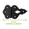Renovators Supply Manufacturing Cabinet Hinges 2 in. Black Wrought Iron