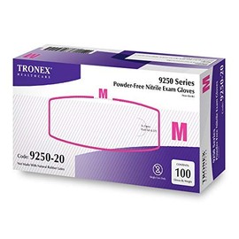 Tronex 9250-35 Glove, Nitrile, Fingertip-Textured, Powder-Free, Blue, XL