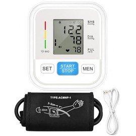 FARMADAR Baumanómetro Digital de Brazo Modelo 2026, Monitor de Presión Arterial con Pantalla LED Grande y Detección de Ritmo Cardíaco, Facil de usar para Toda la Familiar