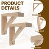 UTALIND 4 Pcs Rustic Shelf Brackets, 5.91" x 5.91" Solid