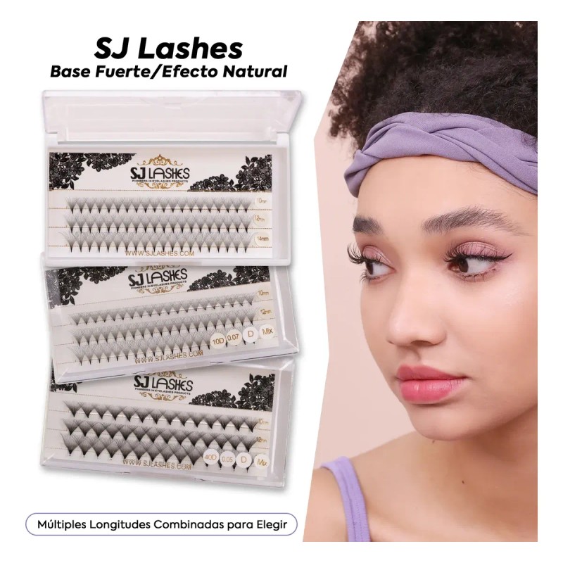Extensiones De Pestañas Volumen 5d Abanicos Listos