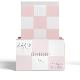 Checkered Pink Aluminum Hair Foils for Highlighting - 5"x10.75" Aluminum Sheets, 500 Foil Count - Professional Salon Hair Foils, Ideal Foils for Highlighting and Coloring, Cute Hair Foils