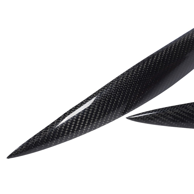 2pcs Carbon Fiber Headlight Eyebrows Left Right Glossy 3K Twill