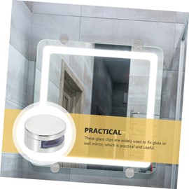 Zerodeko 8 PackMirror Clips Glass Brackets Screws for Hanging Mirrors Easy Install Space-Saving Metal Construction