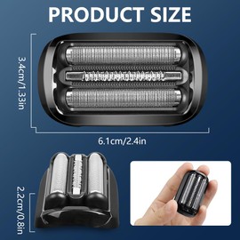 ACWOO Braun Series 6 Scherkopf, Scherkopf Braun Serie 5, Elektrorasierer, Ersatzscherteil Kompatibel mit Rasierer Herren Series 5 und 6 (Modelle ab 2020), 53B, 1er Pack