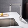 SUMERAIN Pull Down Kitchen Sink Faucet with Sprayer Brushed Nickel