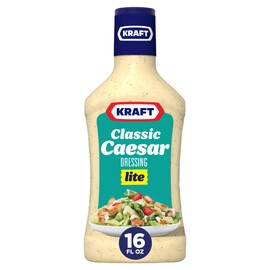 Kraft Lite Classic Caesar Dressing, 16 fl oz Bottle