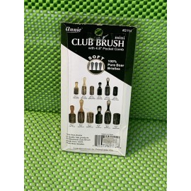 Annie Mini Club Soft Brush #2111 With 4.8” Pocket Comb 100% Pure Boar Bristles
