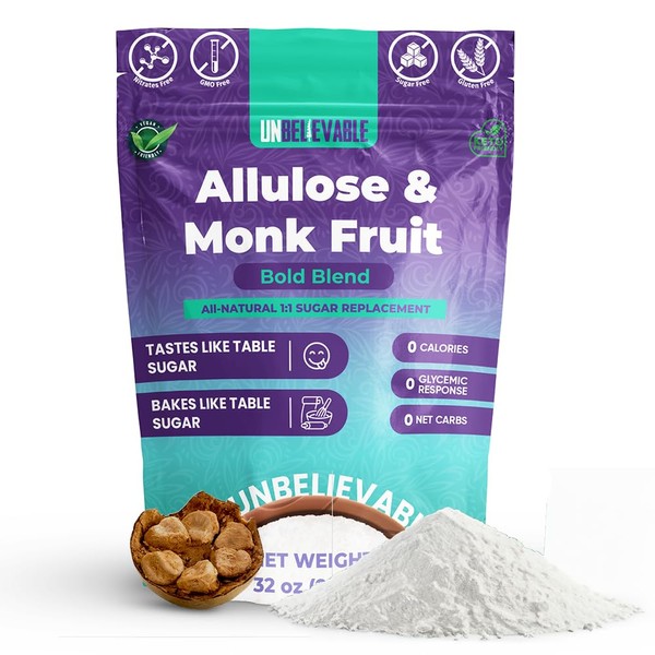 Unbelievable 32 Oz Natural Monk Fruit Sweetener with Allulose |