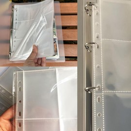 Neodtx Trading Card Sleeves 360 Clear Card Sleeves Folder Sleeves Card Cases/Foils Toploader Card, Photocard Binder for Playing Cards Double-Sided Transparent Ring Binders